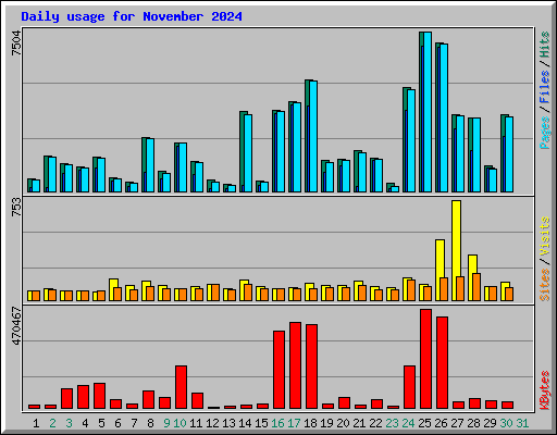 Daily usage for November 2024