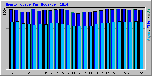 Hourly usage for November 2018