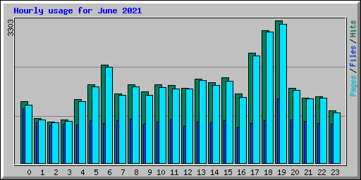 Hourly usage for June 2021