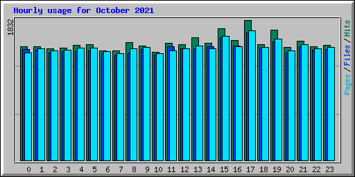 Hourly usage for October 2021