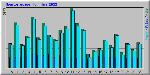 Hourly usage for May 2022