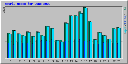 Hourly usage for June 2022