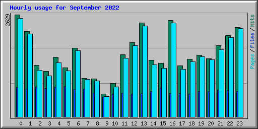 Hourly usage for September 2022