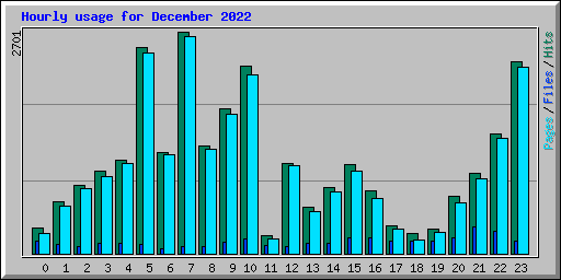 Hourly usage for December 2022