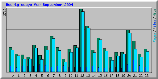 Hourly usage for September 2024