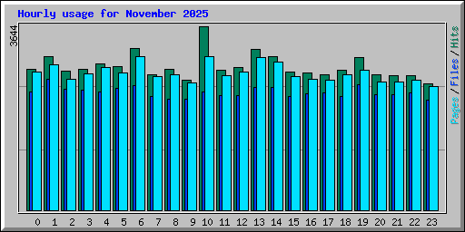 Hourly usage for November 2025