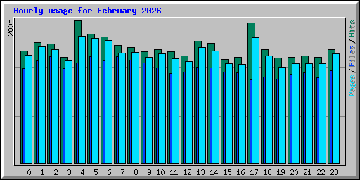 Hourly usage for February 2026